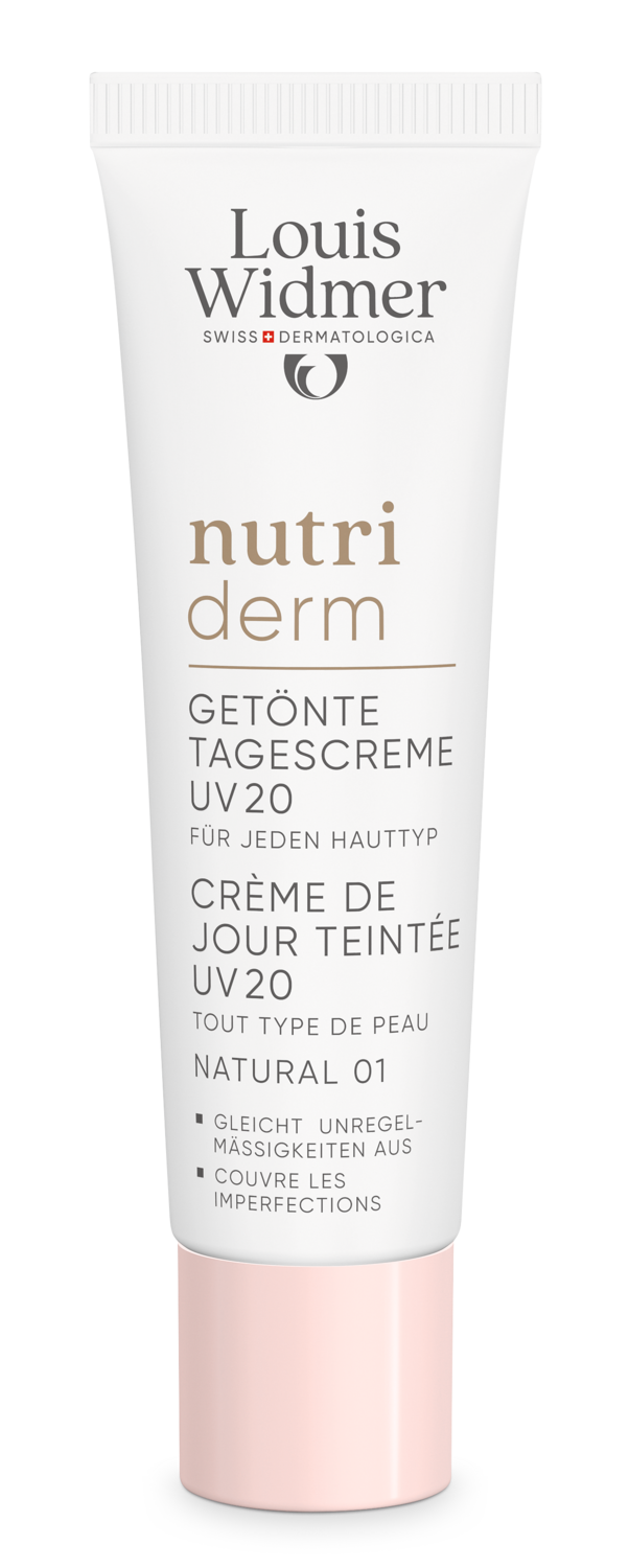Louis Widmer Nutriderm Getinte Dagcrème Uv 20 Naturel 01 Licht Geparfumeerd (30 ml)
