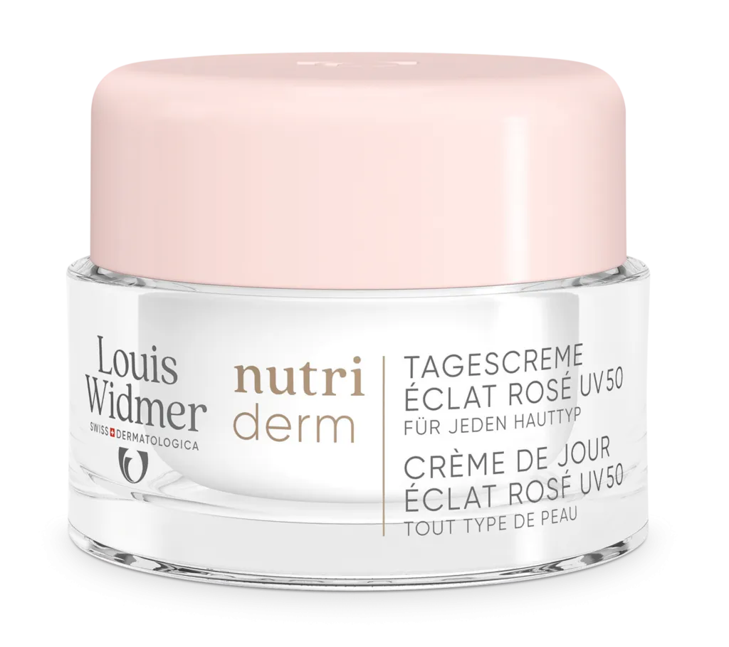 Louis Widmer Nutriderm Dagcrème Éclat Rosé Uv 50 Licht Geparfumeerd (50 ml)