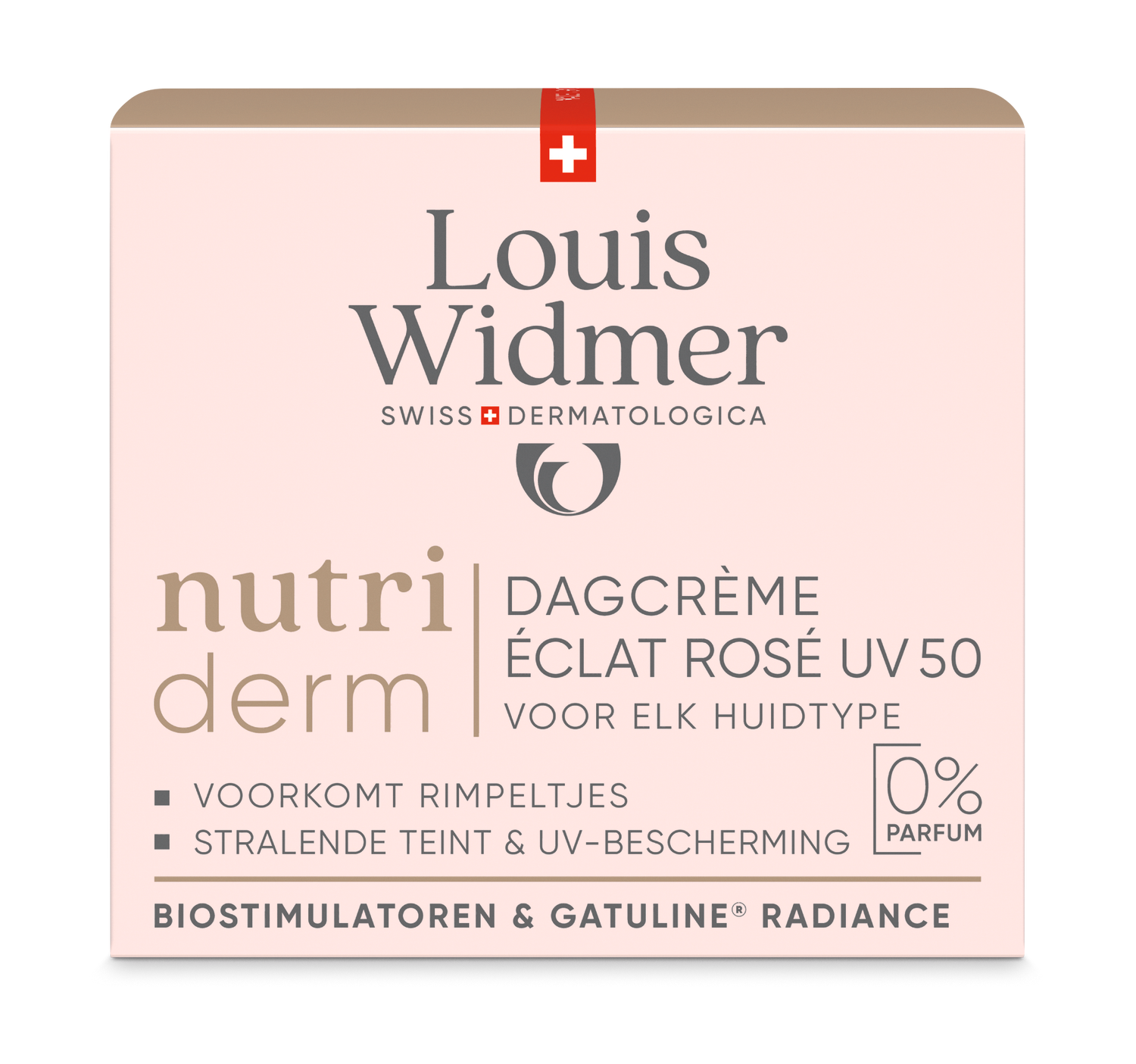 Louis Widmer Nutriderm Dagcrème Éclat Rosé Uv 50 zonder Parfum (50 ml)