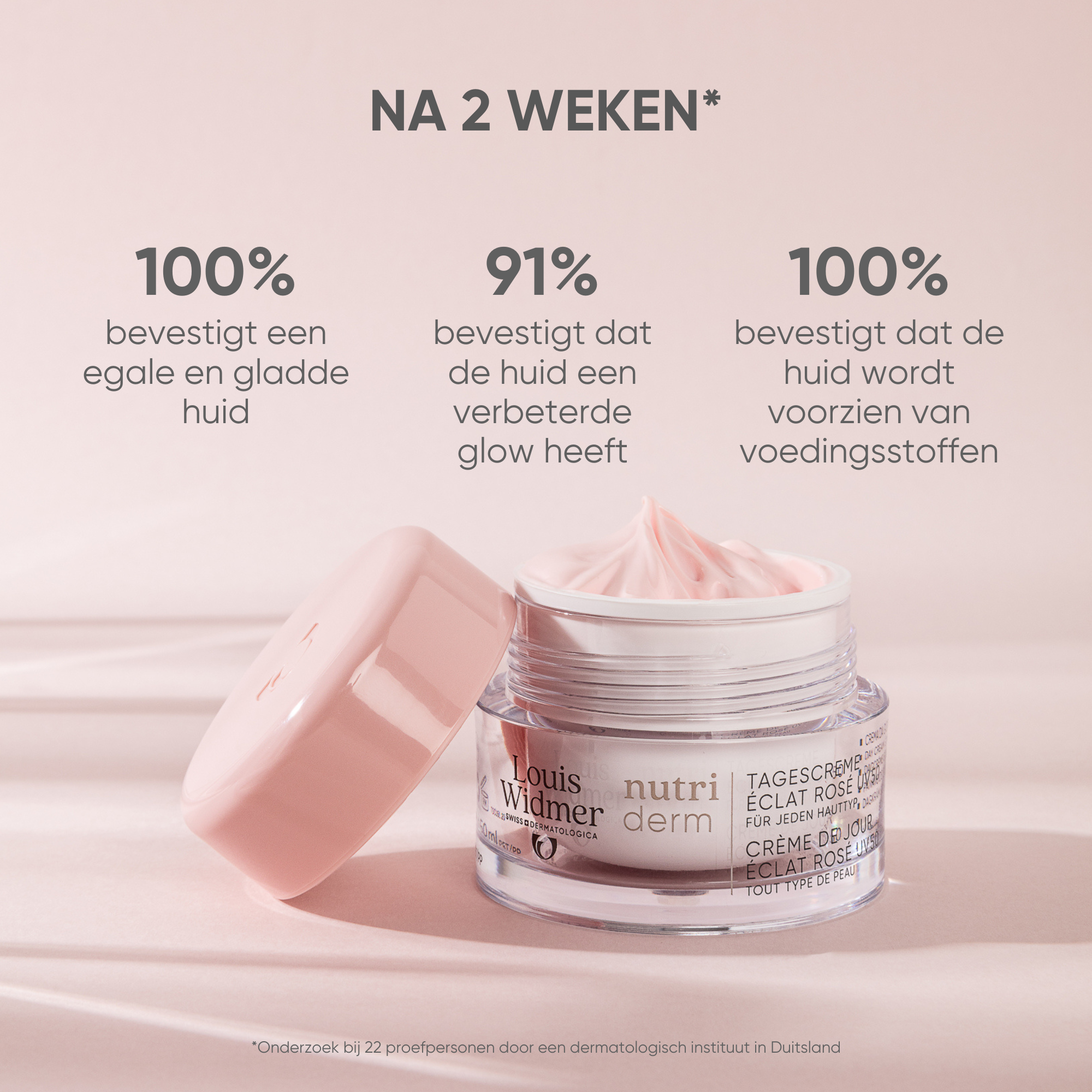 Louis Widmer Nutriderm Dagcrème Éclat Rosé Uv 50 zonder Parfum (50 ml) - image 3