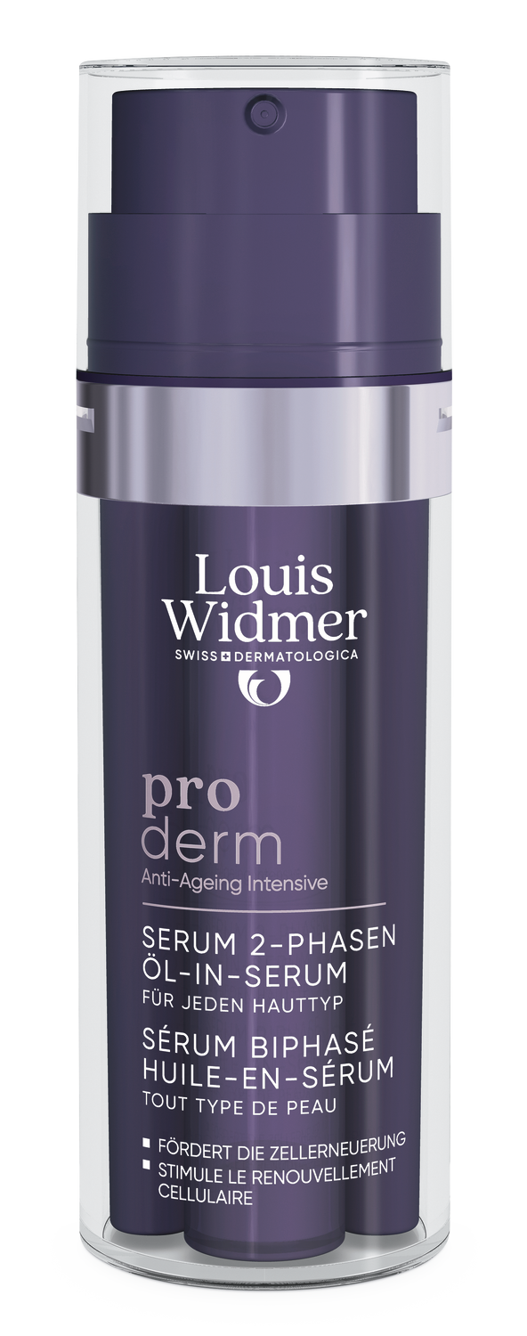 Louis Widmer Proderm Tweefasig Serum Olie-in-serum Licht Geparfumeerd (35 ml)