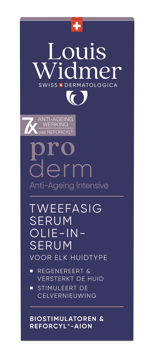 Louis Widmer Proderm Tweefasig Serum Olie-in-serum Licht Geparfumeerd (35 ml)