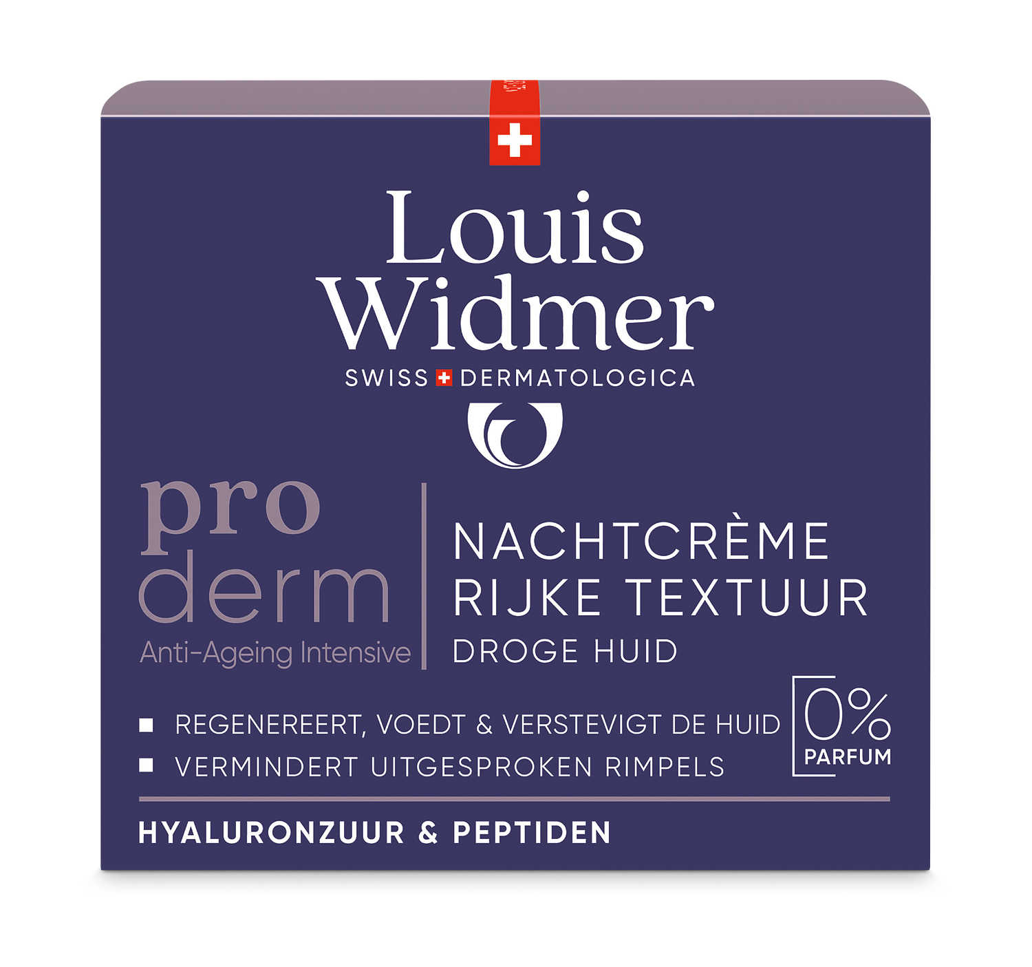 Louis Widmer Proderm Nachtcrème Rijke Textuur zonder Parfum (50 ml)