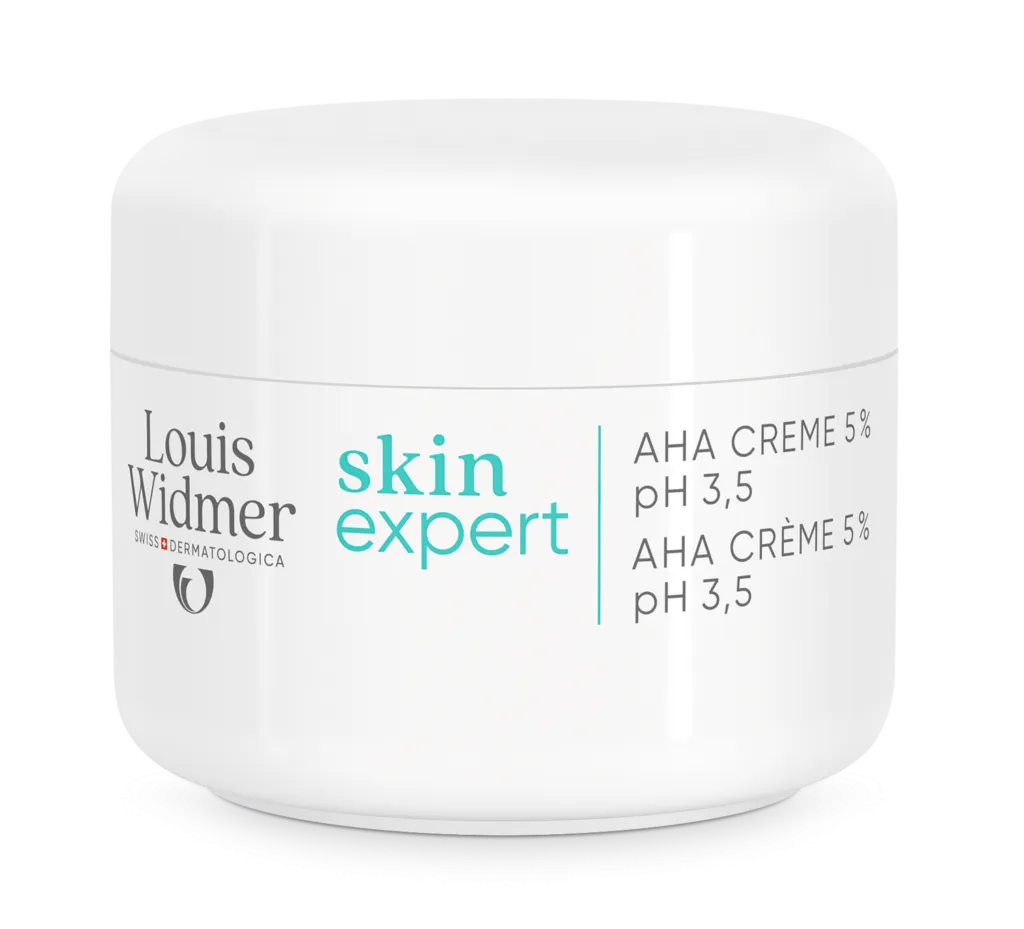 Louis Widmer Skinexpert Aha Crème 5 % Ph 3,5 zonder Parfum (50 ml)