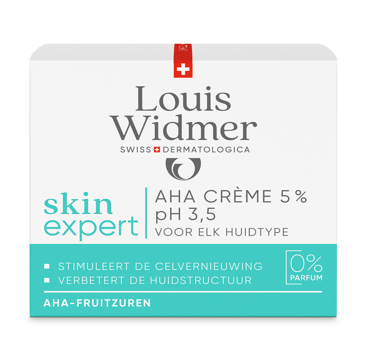 Louis Widmer Skinexpert Aha Crème 5 % Ph 3,5 zonder Parfum (50 ml)