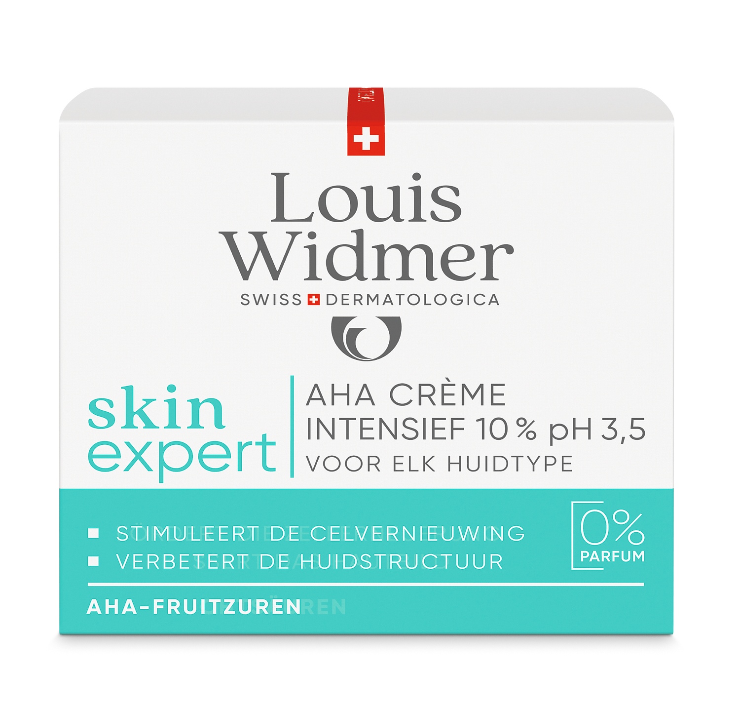 Louis Widmer Skinexpert Aha Crème Intensief 10 % Ph 3,5 zonder Parfum (50 ml)