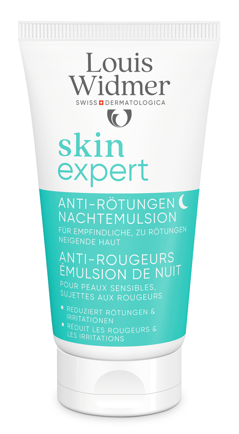 Louis Widmer Skinexpert Anti-roodheid Nachtemulsie zonder Parfum (50 ml)