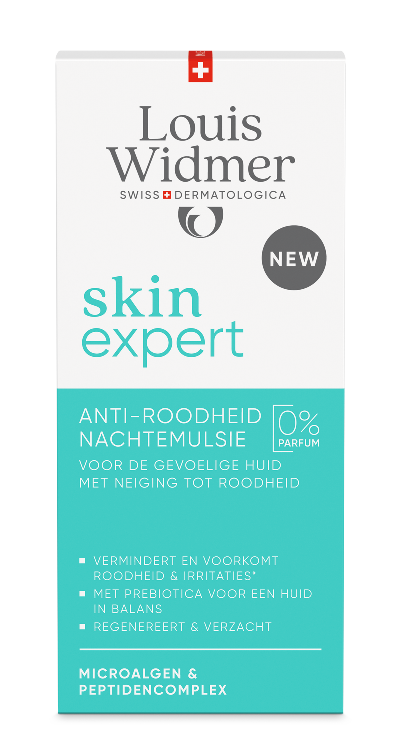 Louis Widmer Skinexpert Anti-roodheid Nachtemulsie zonder Parfum (50 ml)