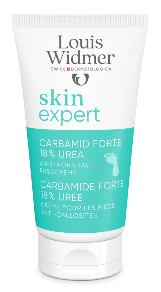 Louis Widmer Skinexpert Carbamide Forte 18 % Ureum Voetencrème tegen Eelt zonder Parfum (50 ml)