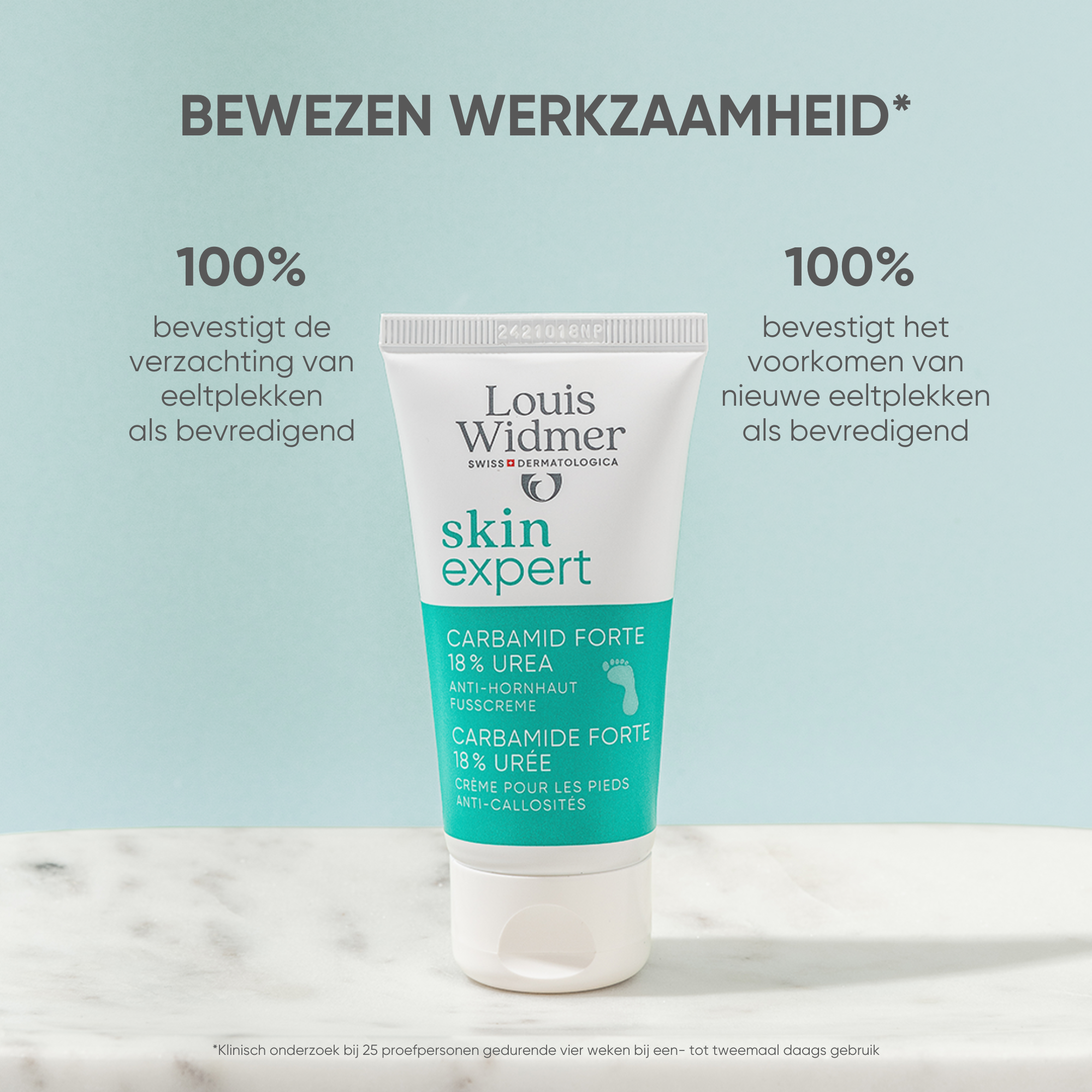 Louis Widmer Skinexpert Carbamide Forte 18 % Ureum Voetencrème tegen Eelt zonder Parfum (50 ml) - image 3
