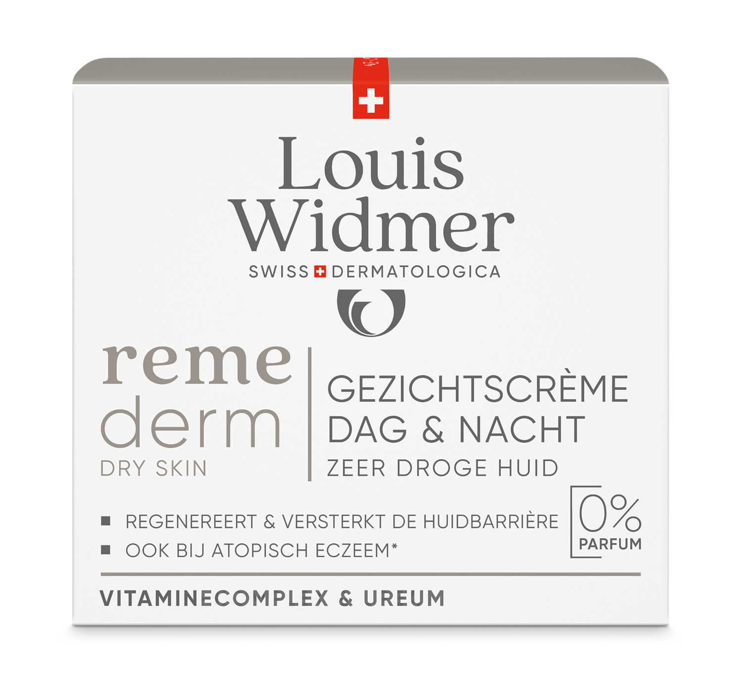 Louis Widmer Remederm Gezichtscrème Dag & Nacht zonder Parfum (50 ml)