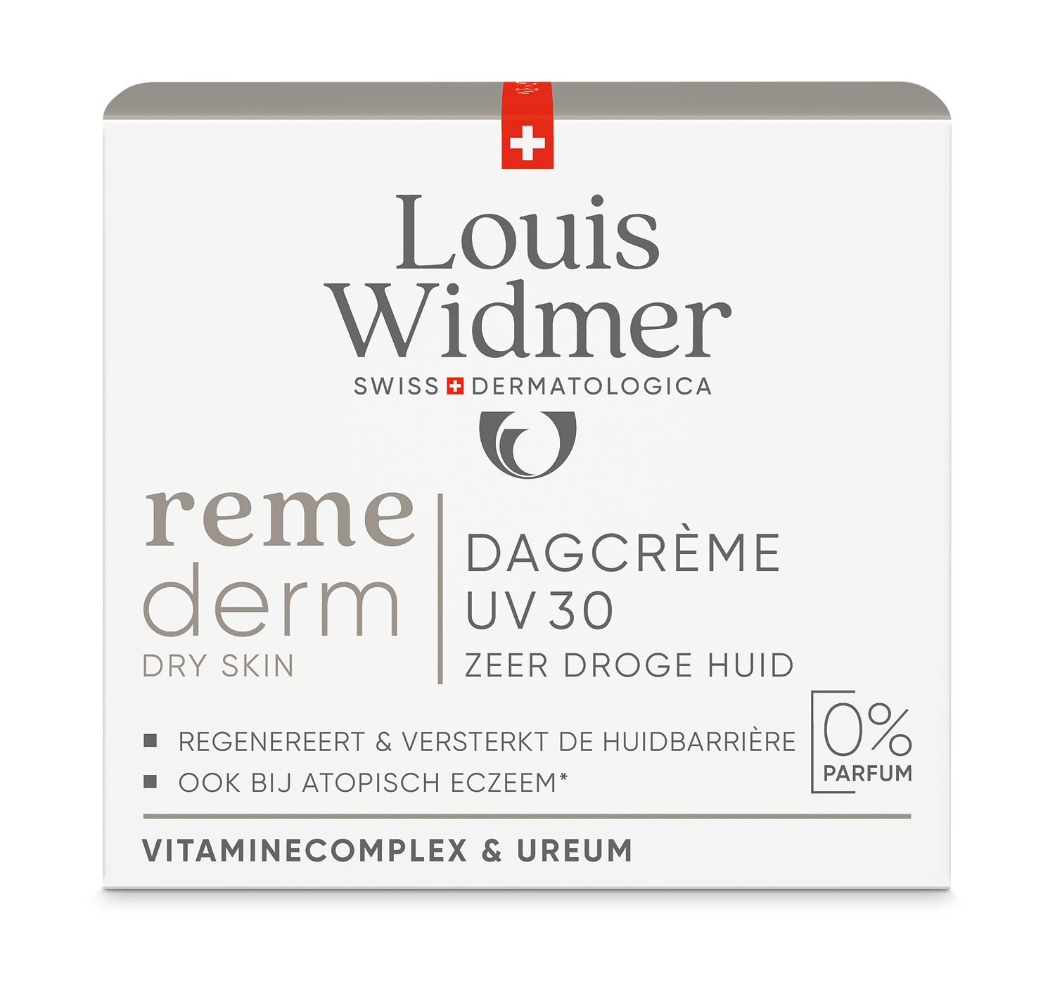 Louis Widmer Remederm Dagcrème Uv 30 zonder Parfum (50 ml)