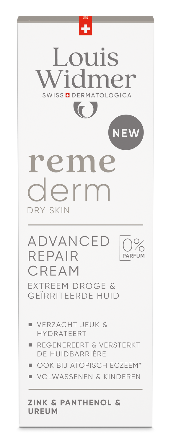 Louis Widmer Remederm Advanced Repair Cream zonder Parfum (75 ml)