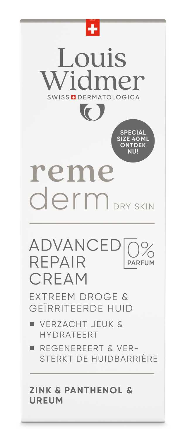 Louis Widmer Remederm Advanced Repair Cream zonder Parfum (40 ml)