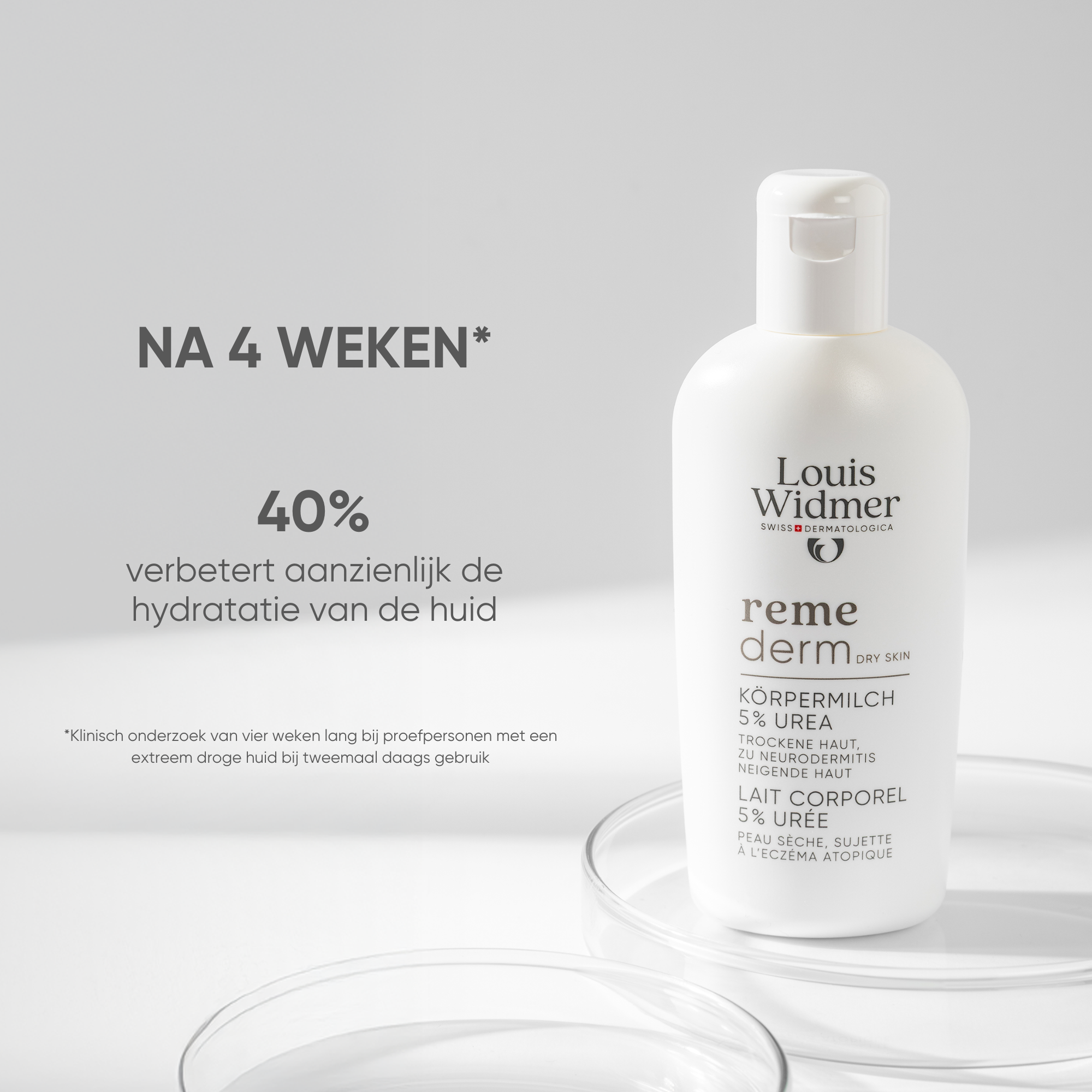 Louis Widmer Remederm Lichaamsmelk 5 % Ureum Licht Geparfumeerd (200 ml) - image 3