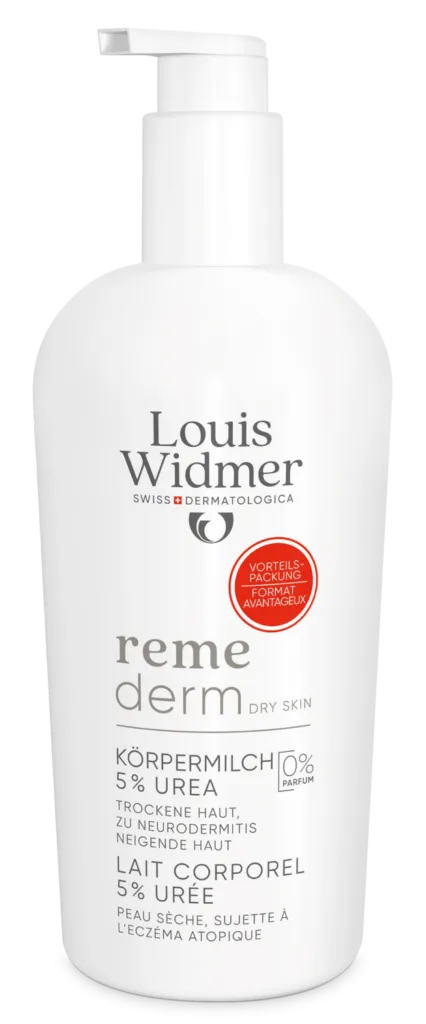 Louis Widmer Remederm Lichaamsmelk 5 % Ureum Value Pack zonder Parfum (400 ml)