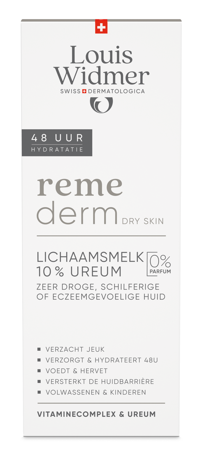 Louis Widmer Remederm Lichaamsmelk 10 % Ureum zonder Parfum (200 ml)
