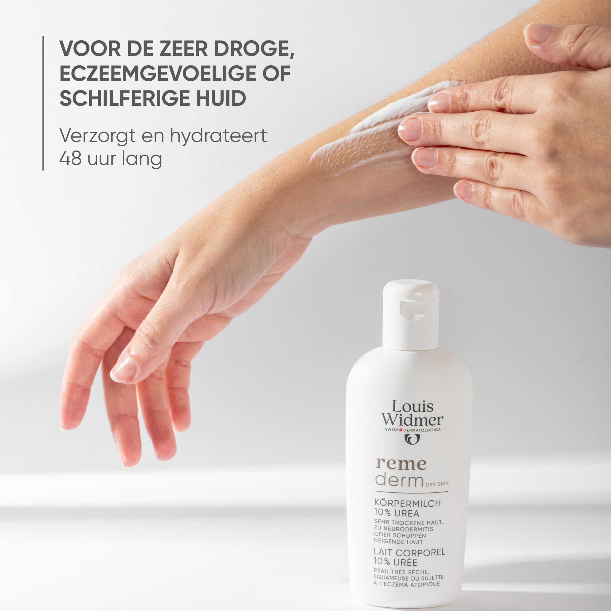 Louis Widmer Remederm Lichaamsmelk 10 % Ureum zonder Parfum (200 ml) - image 4
