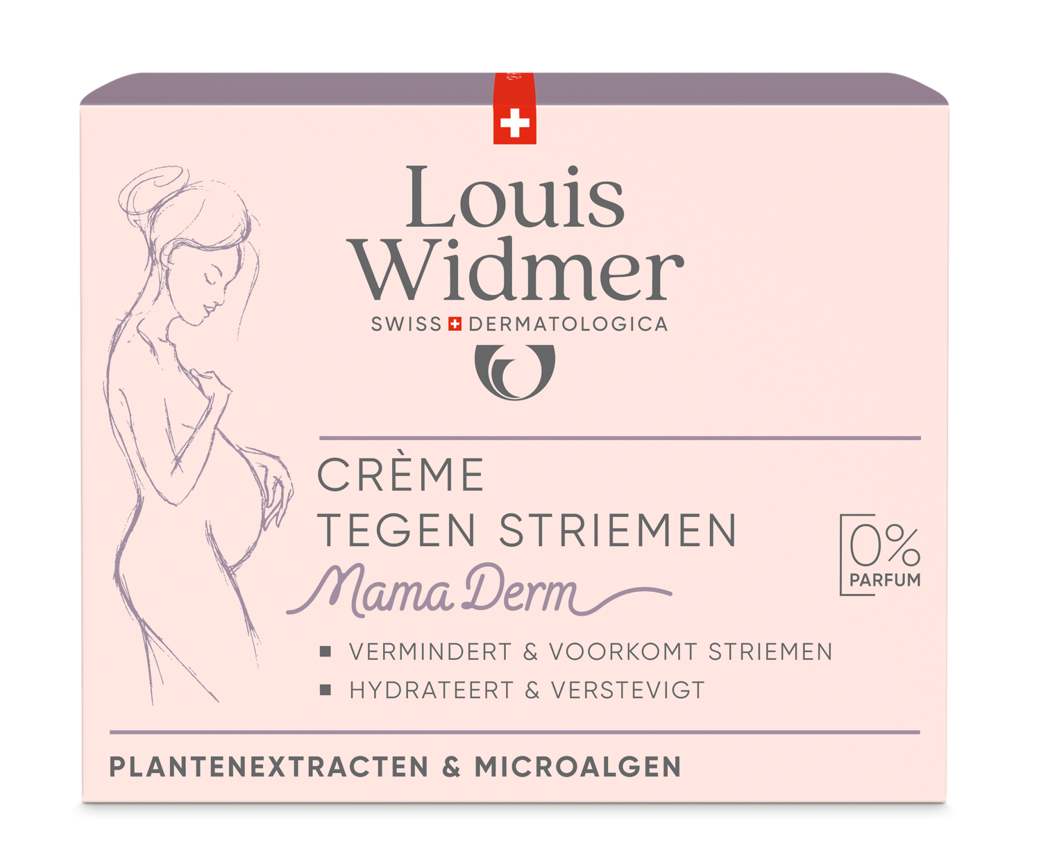 Louis Widmer Mamaderm Crème tegen Striemen zonder Parfum (250 ml)