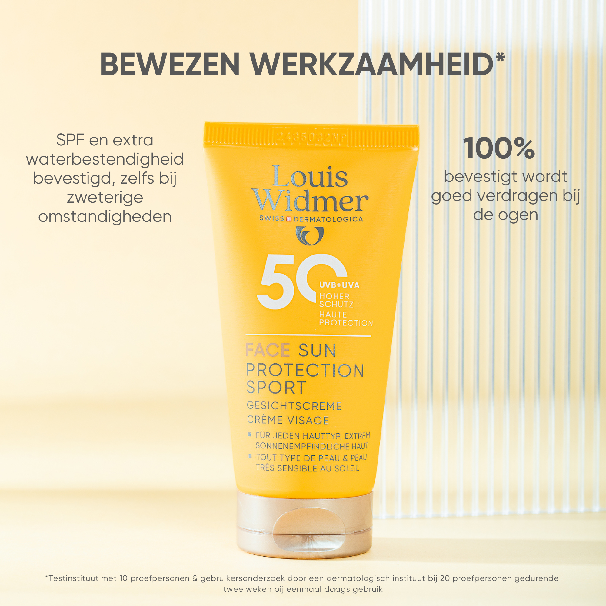 Louis Widmer Face Sun Protection Sport 50 zonder Parfum (50 ml) - image 3