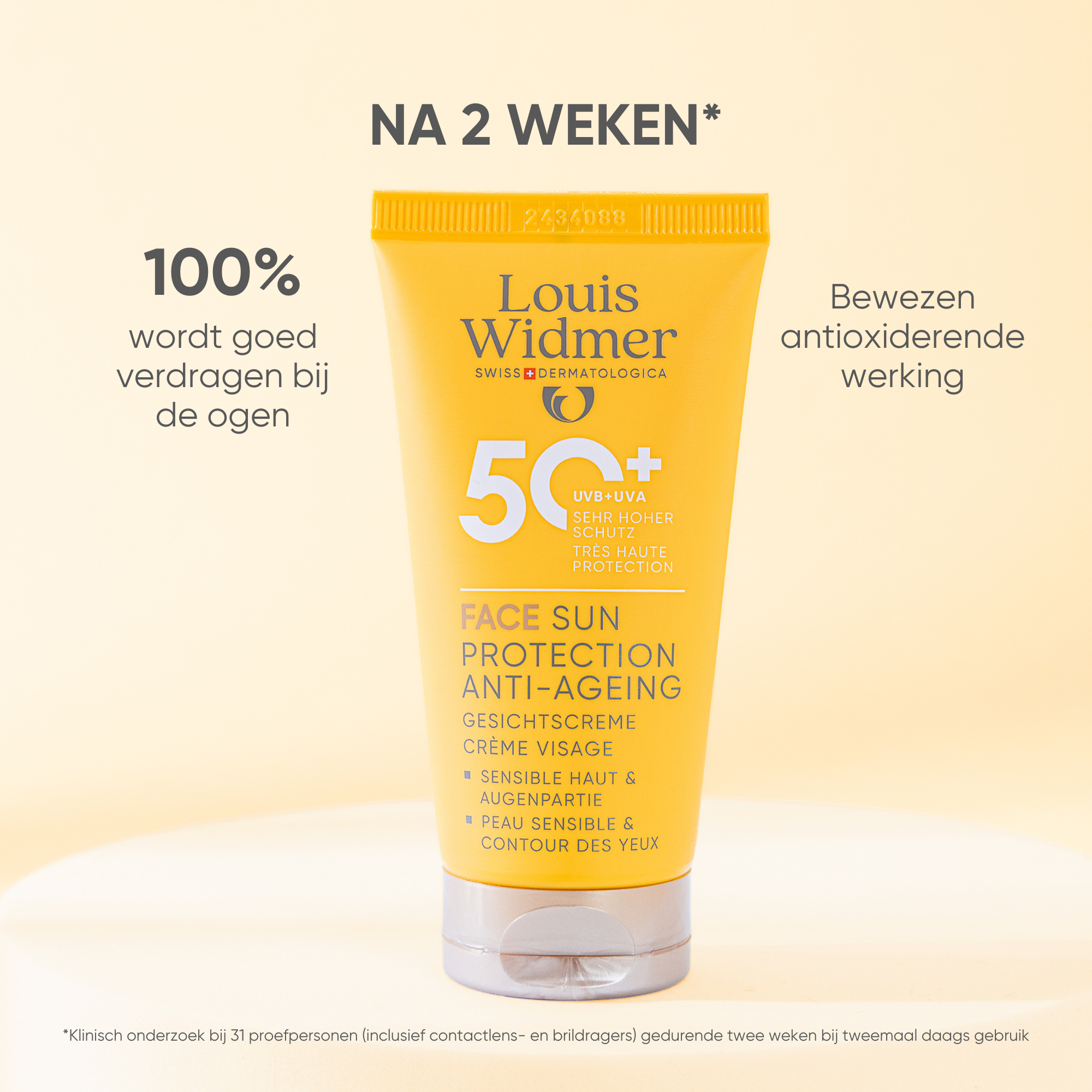 Louis Widmer Face Sun Protection Anti-ageing 50+ Licht Geparfumeerd (50 ml) - image 3