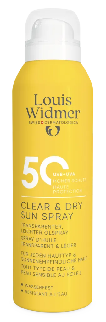 Louis Widmer Clear & Dry Sun Spray 50 zonder Parfum (200 ml)
