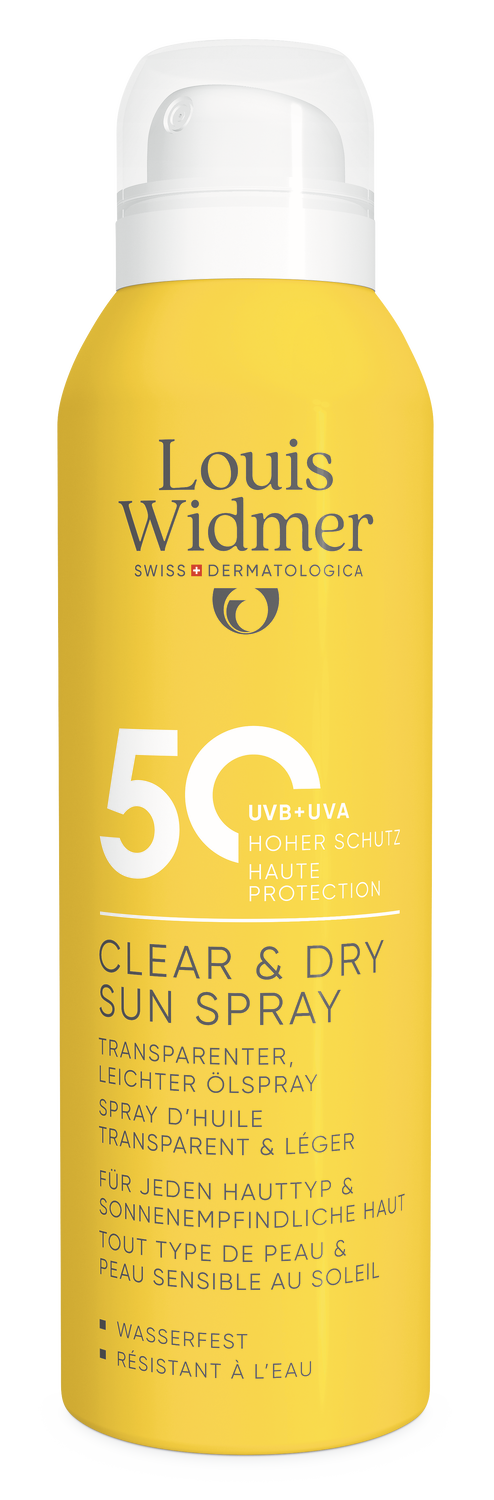 Louis Widmer Clear & Dry Sun Spray 50 zonder Parfum (200 ml)