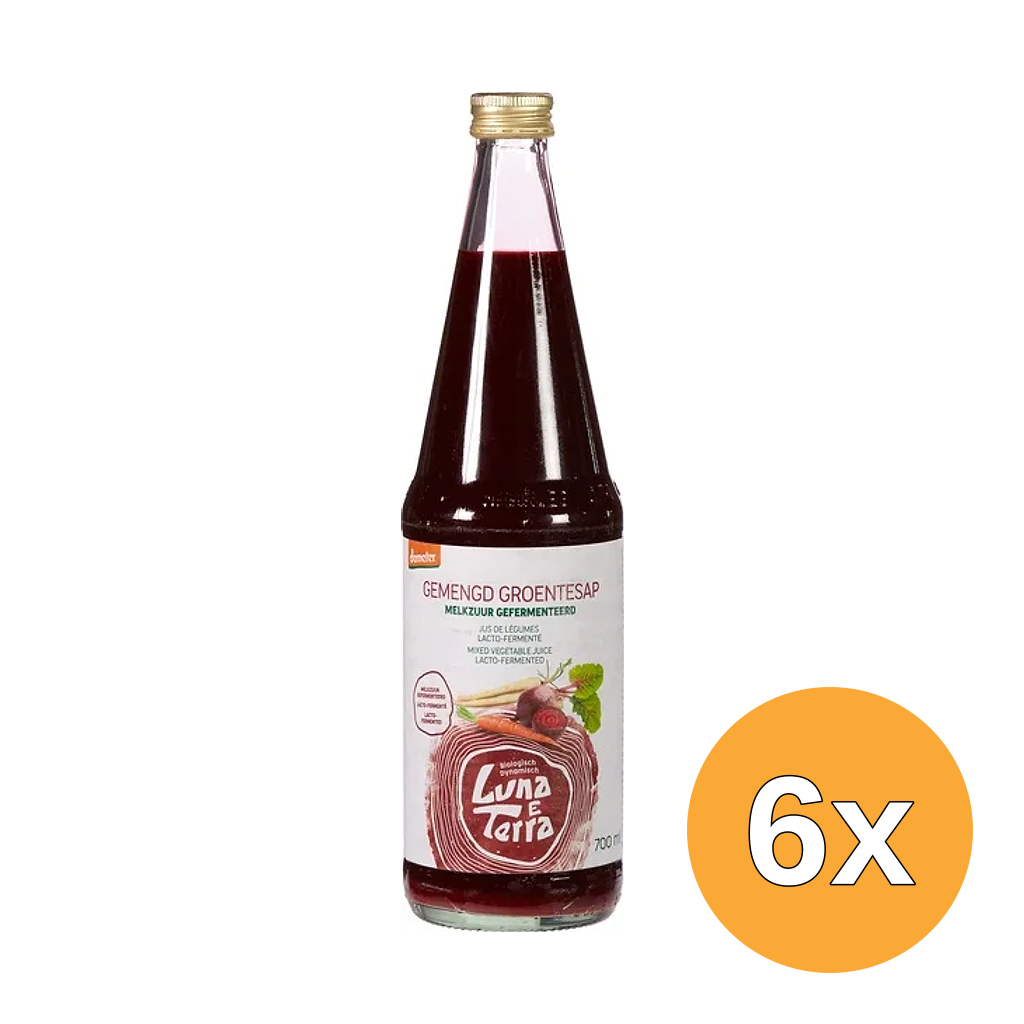 6x Luna E Terra Gemengd-Groentesap Melkzuur (700 ml)