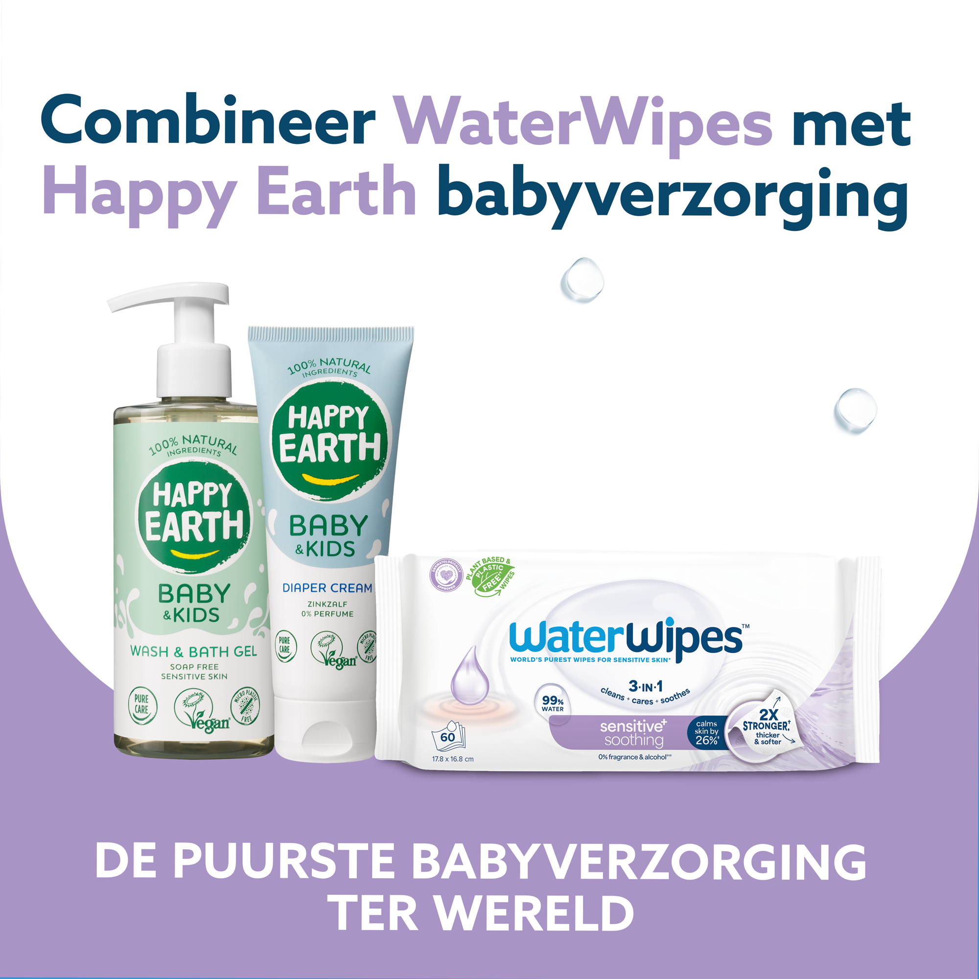 Waterwipes Soothing Clean Billendoekjes (48 stuks) - image 6
