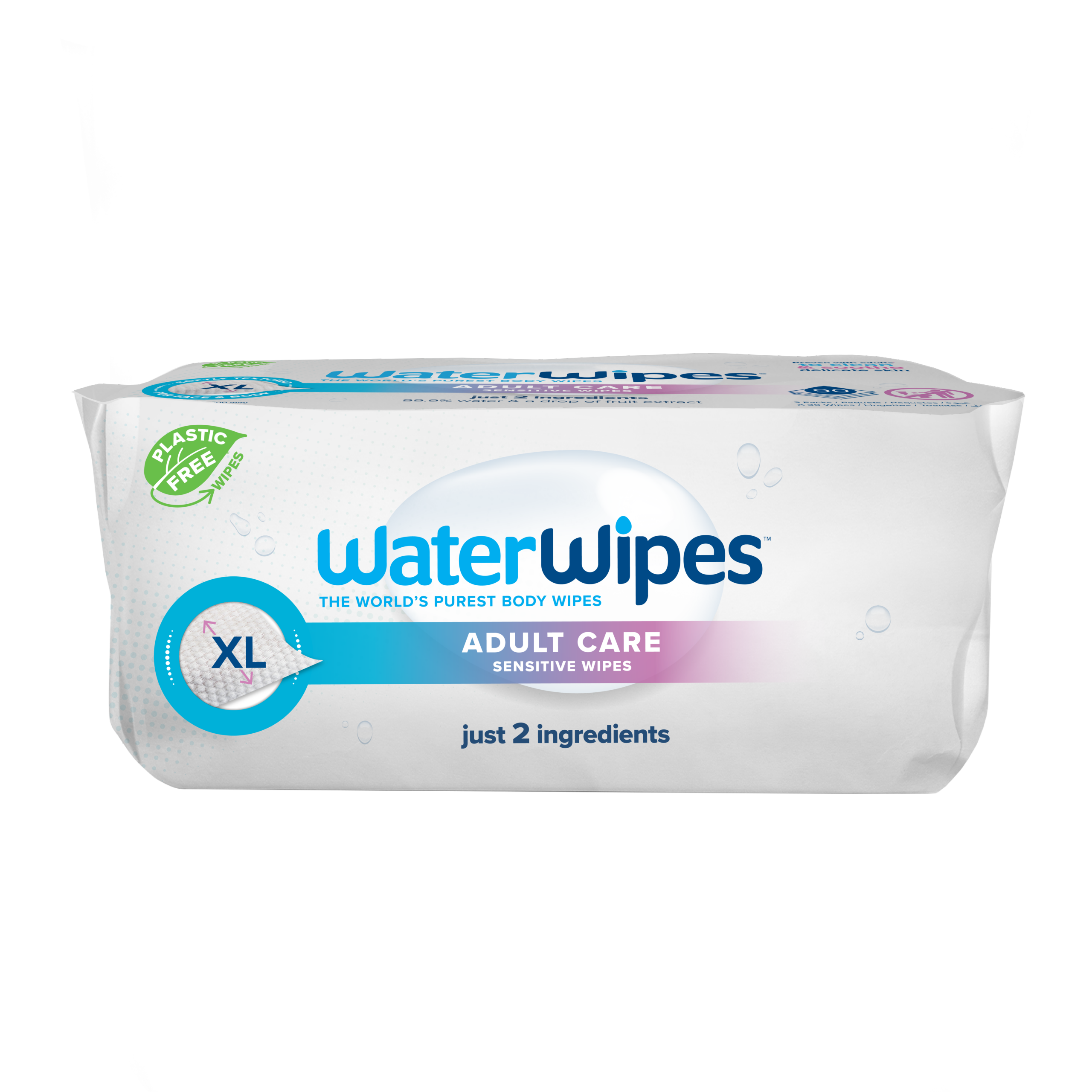 Waterwipes Adult Wipes - Voordeeldoos (3 x 30 stuks)