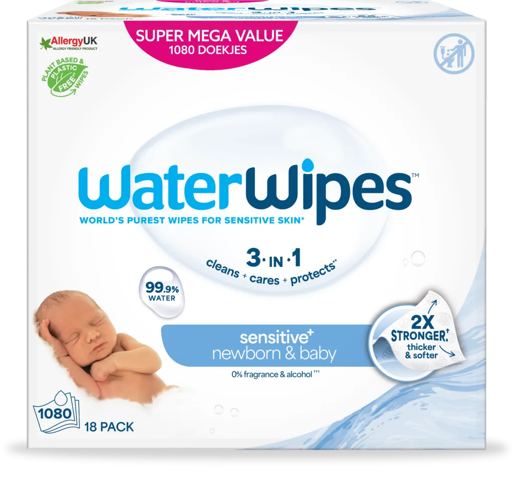 Waterwipes Baby Billendoekjes (18 x 60 stuks)