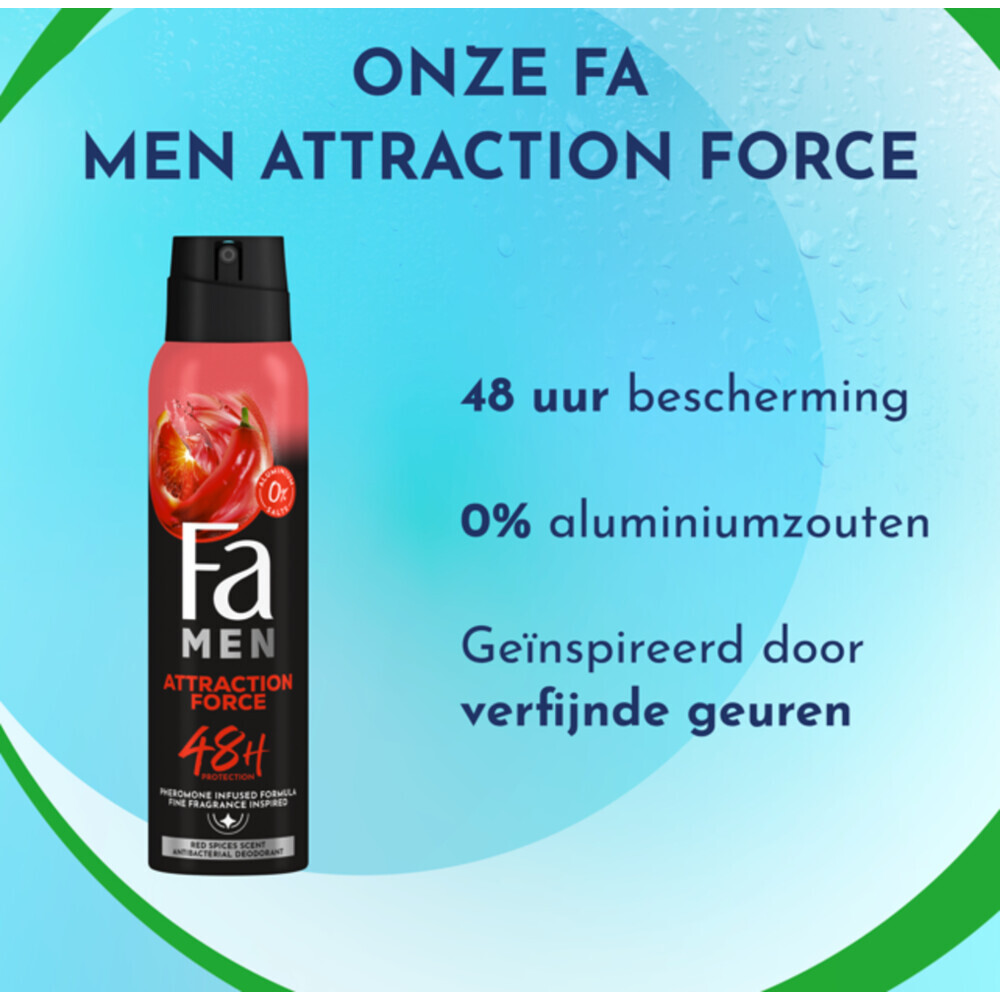 Fa Deo Spray Men Attraction Force (150 ml) - image 2