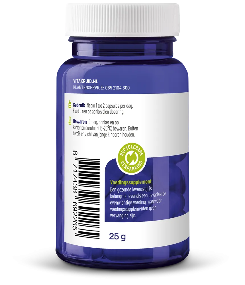 Vitakruid Biotine 2500 mcg voor Huid & Haar (90 vega capsules) - image 2