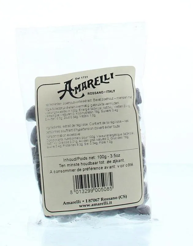 Amarelli Laurierdrop zakje brokjes (100 gr)