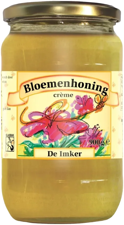 De Imker Bloemenhoning creme (900 gr)