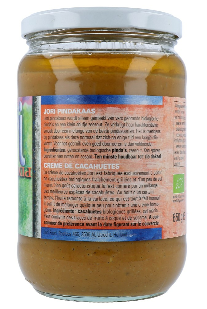 Jori Pindakaas met zout eko bio (650 gr)