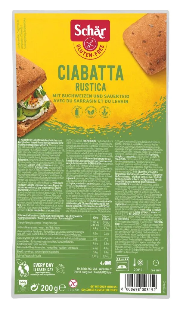 Dr. Schär Ciabatta Rustica (4 stuks)