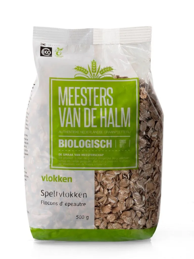 De Halm Speltvlokken Bio (500 gr)