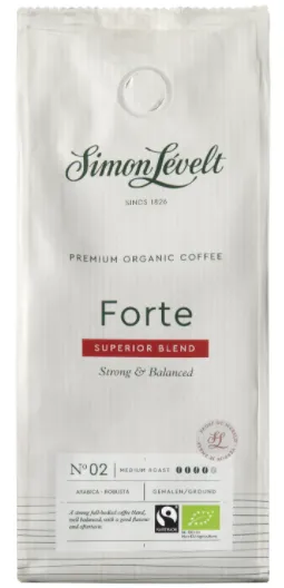 Simon Levelt Cafe organico forte snelfilter bio (250 gr)