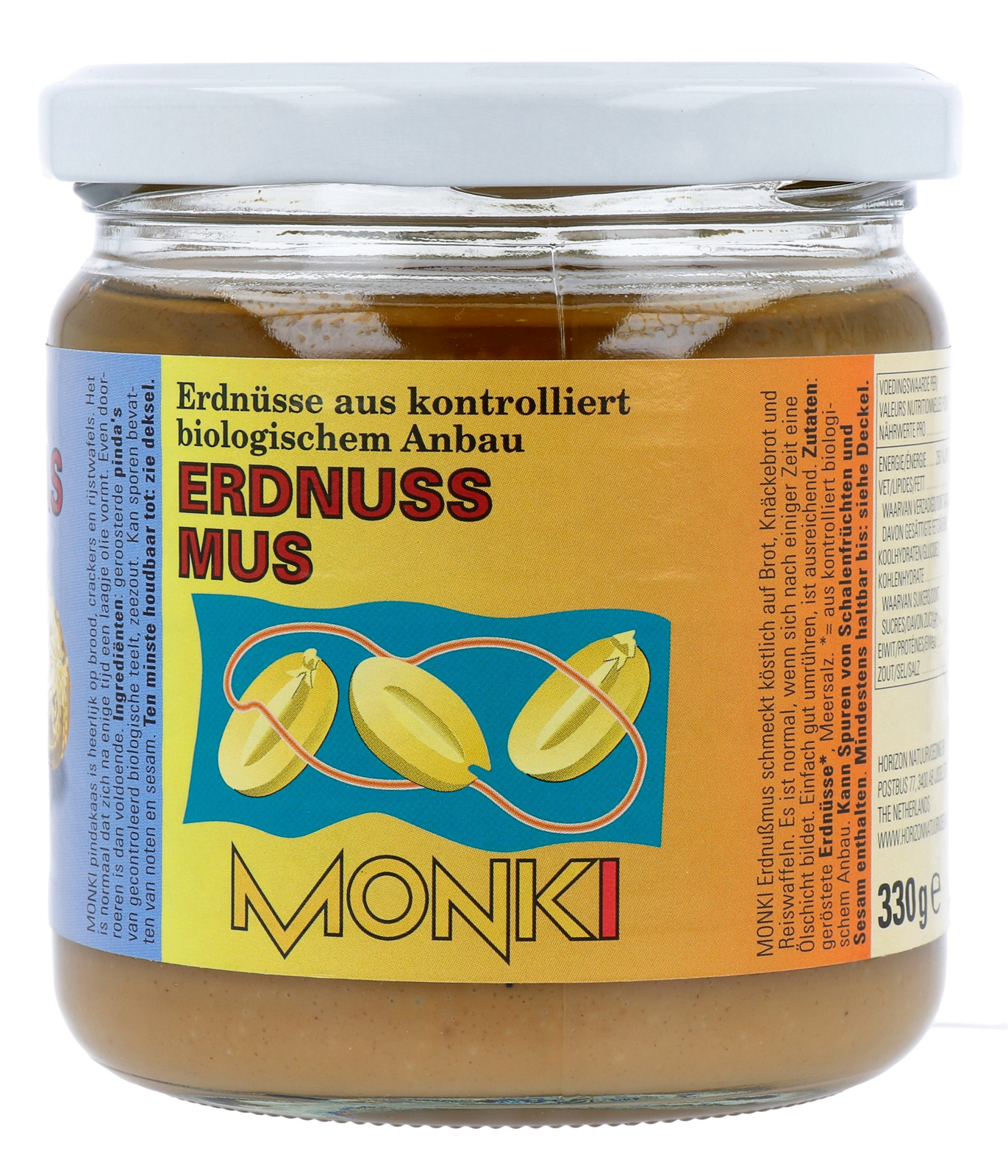 Monki Pindakaas met zout eko bio (330 gr)