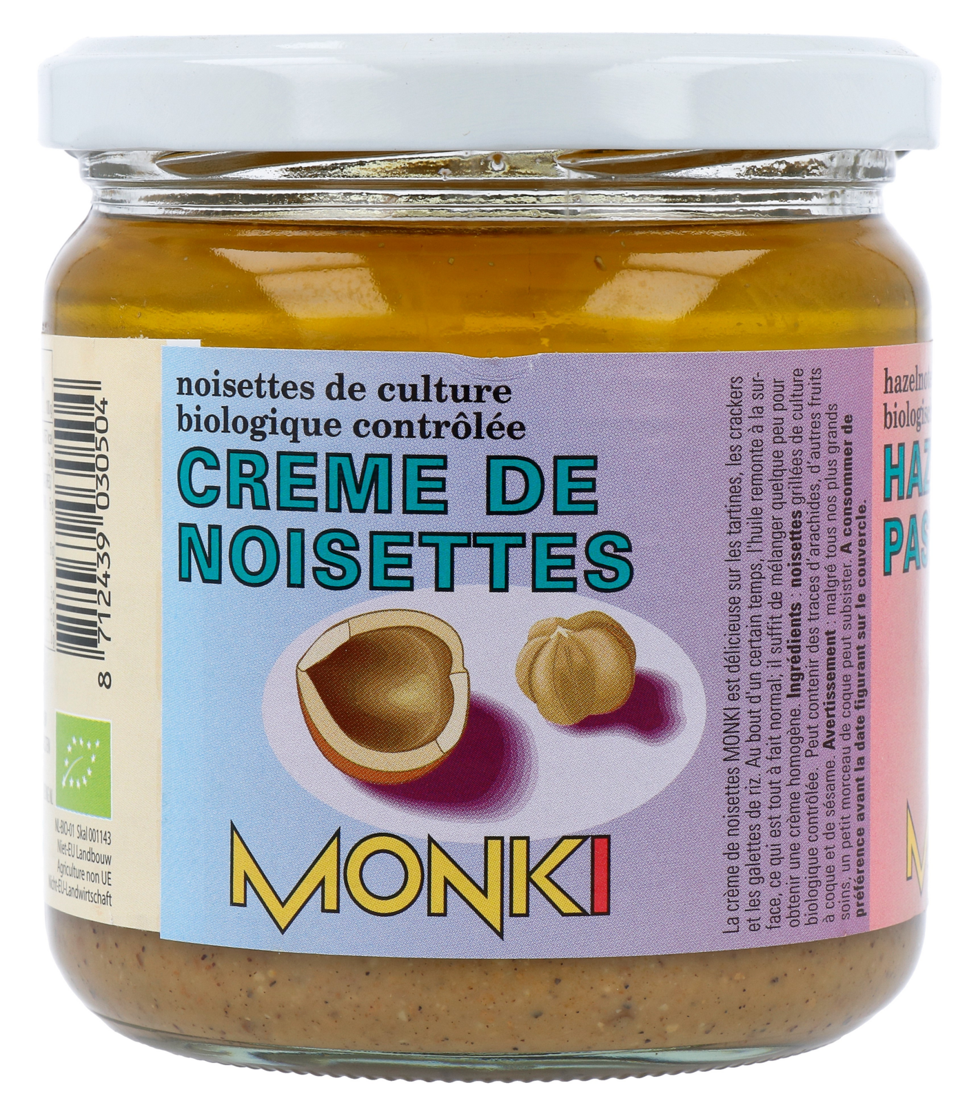 Monki Hazelnootpasta eko bio (330 gr) - image 2