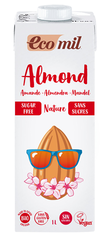 Ecomil Amandeldrank Naturel Suikervrij Bio (1000 ml)