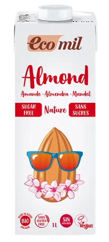 Ecomil Amandeldrank Naturel Suikervrij Bio (1000 ml)