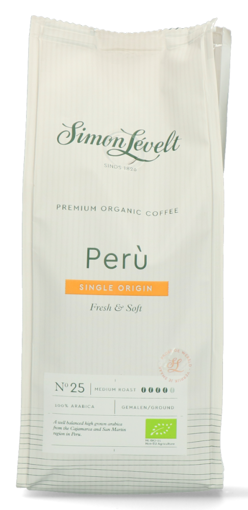 Simon Levelt Cafe organico Peru Tunki snelfilter bio (250 gr)
