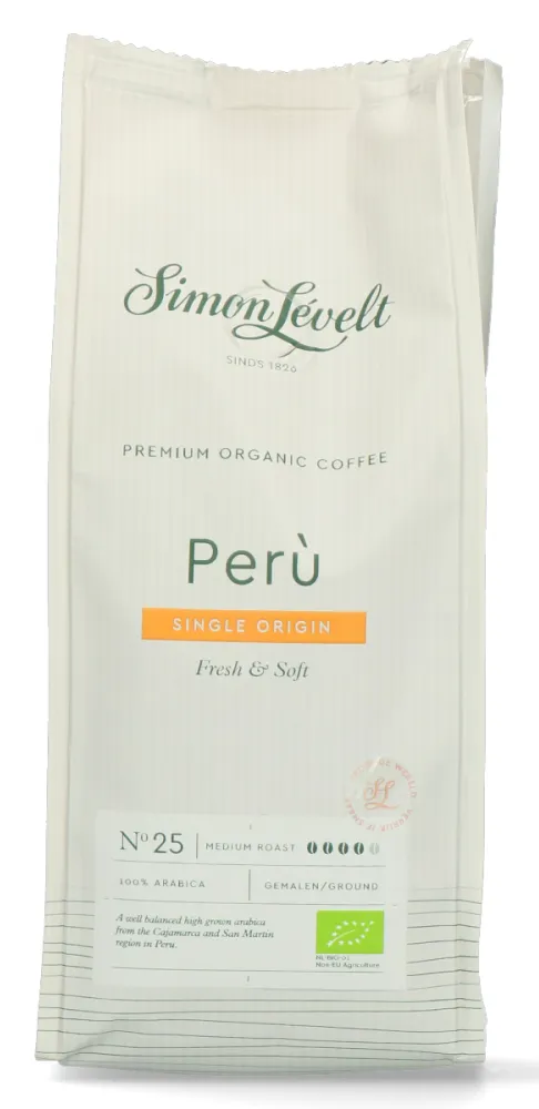 Simon Levelt Cafe organico Peru Tunki snelfilter bio (250 gr)
