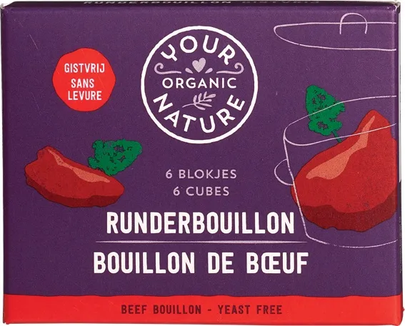 Your Organic Nature Runderbouillon Helder Zonder Gist Bio (66 gr)