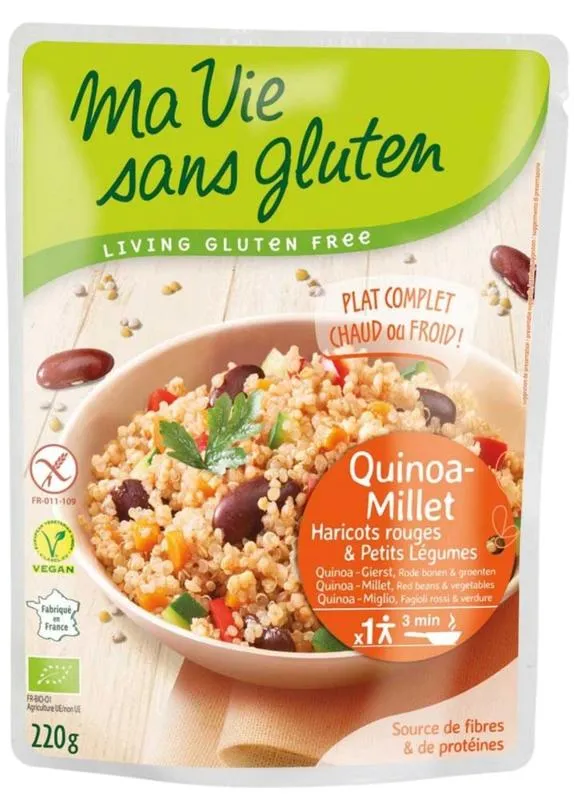 Ma Vie Sans Gluten Quinoa Gierst Rode Bonen &Groente Glutenvrij Bio (220 gr)