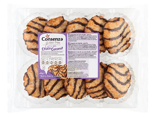 Consenza Kokosmacronen Met Chocolade (400 gr)