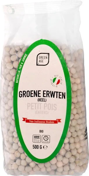 Greenagegroene Erwten Bio (500 gr)