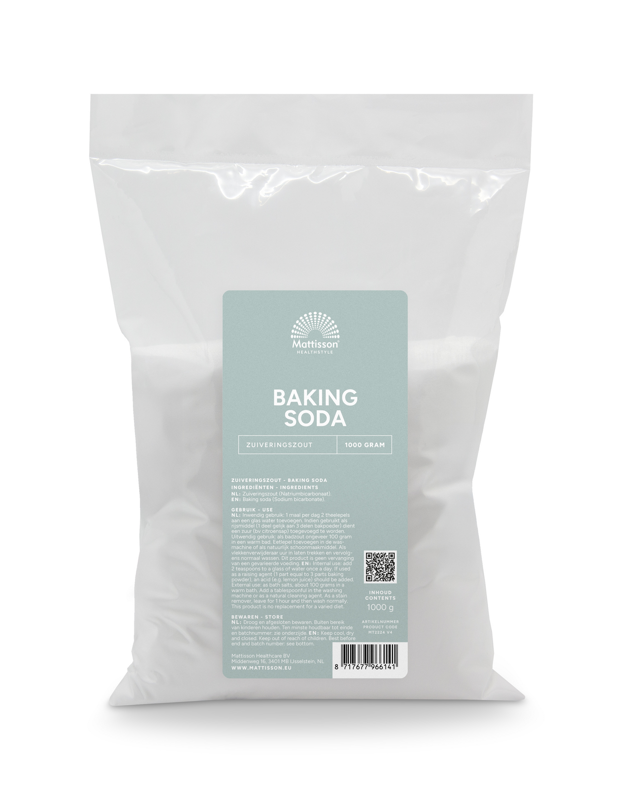 Mattisson Baking Soda Zuiveringszout Natriumbicarbonaat (1000 gr)